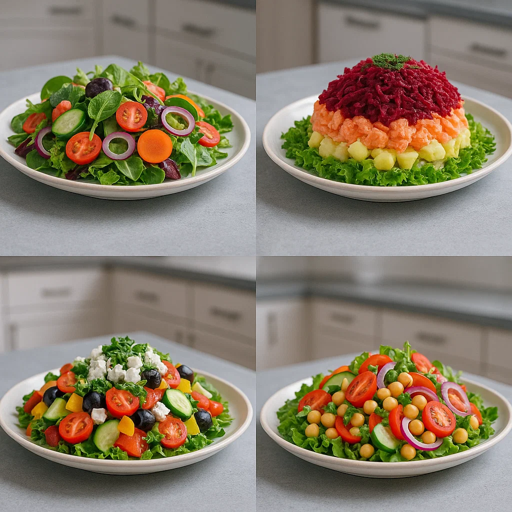 Рецепты салатов 2026 — классика, новинки, праздничные и повседневные салаты на любой вкус